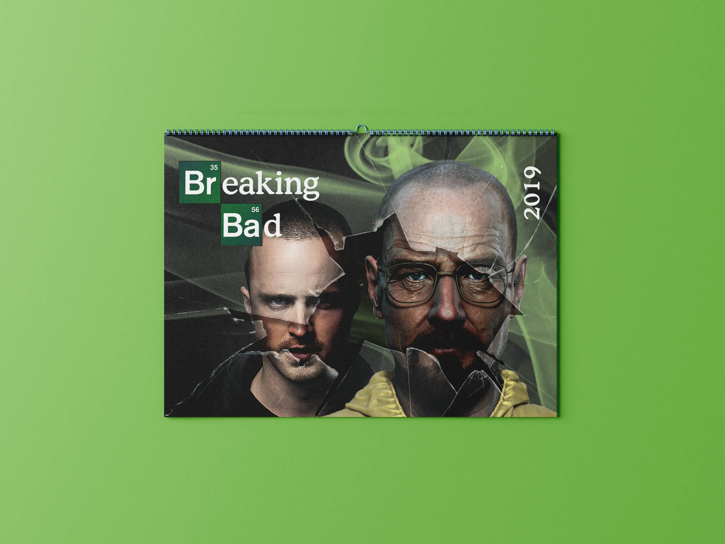 Copertina calendario sulla serie TV Breaking Bad