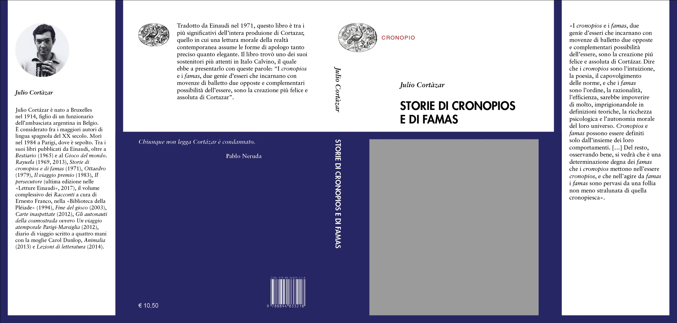 Costruzione copertina per Storie di cronopios e di famas