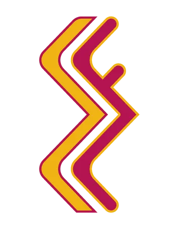 Monogramma rosso/giallo con bordo