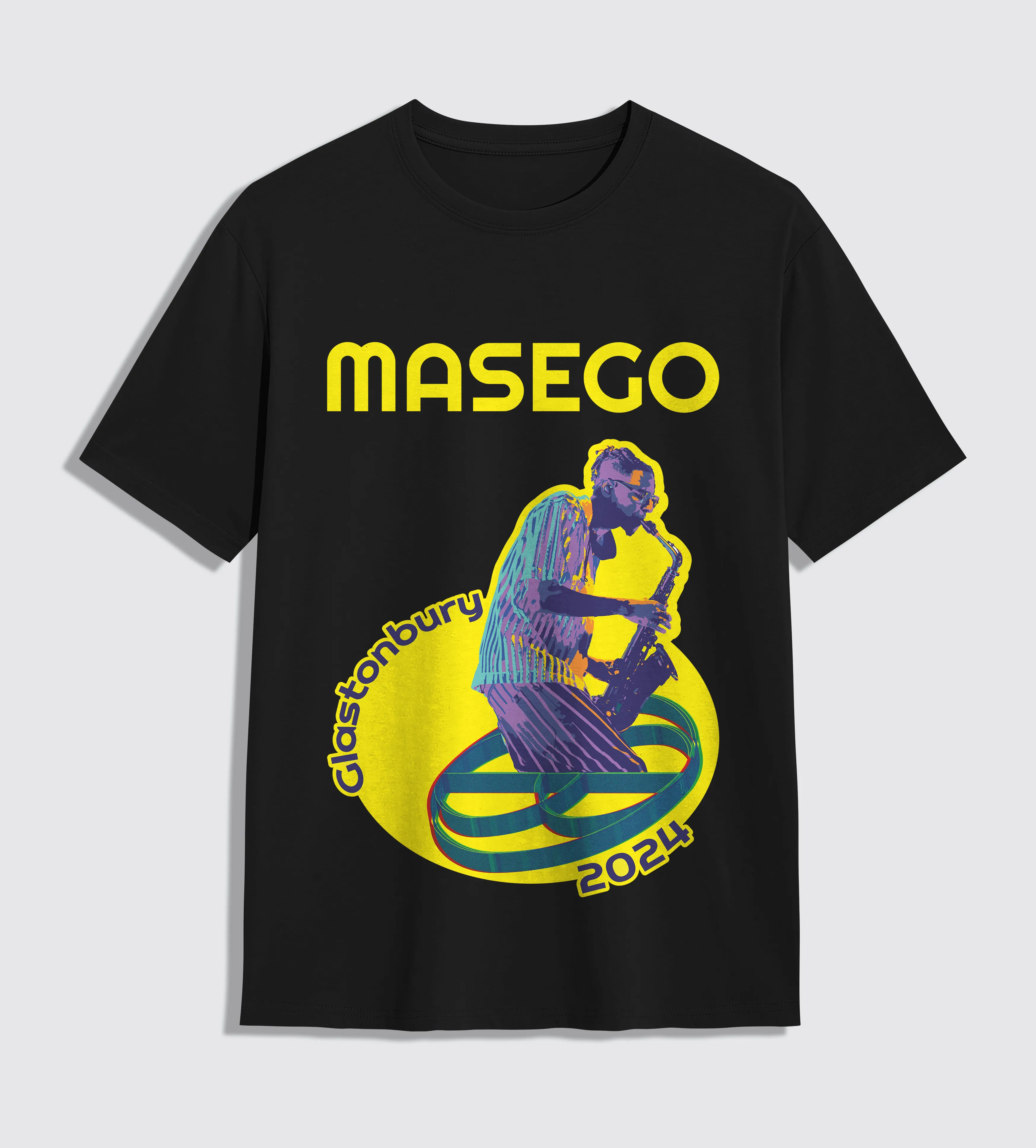 T-shirt Masego live at Glastonbury Festival 2024 fronte