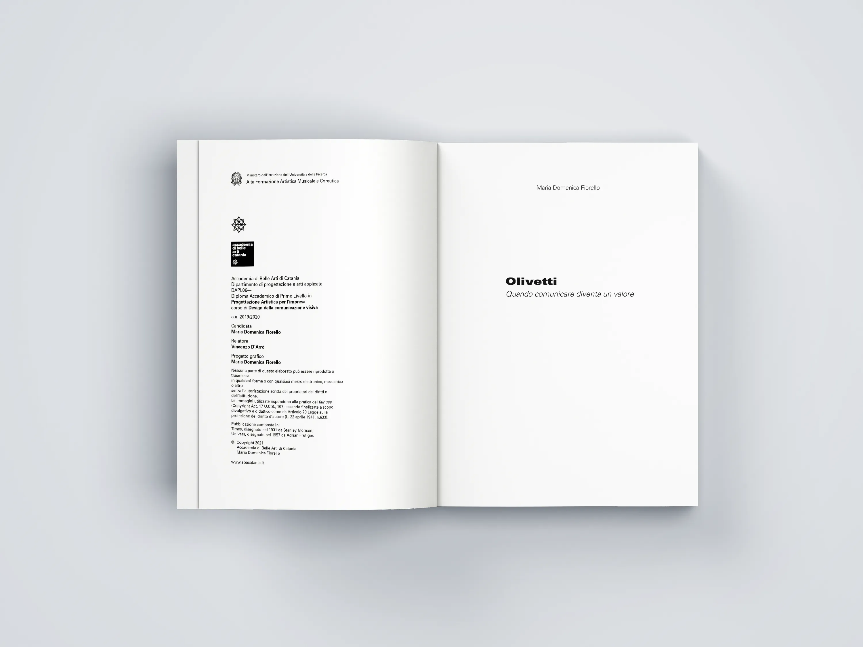 Pagine interne elaborato