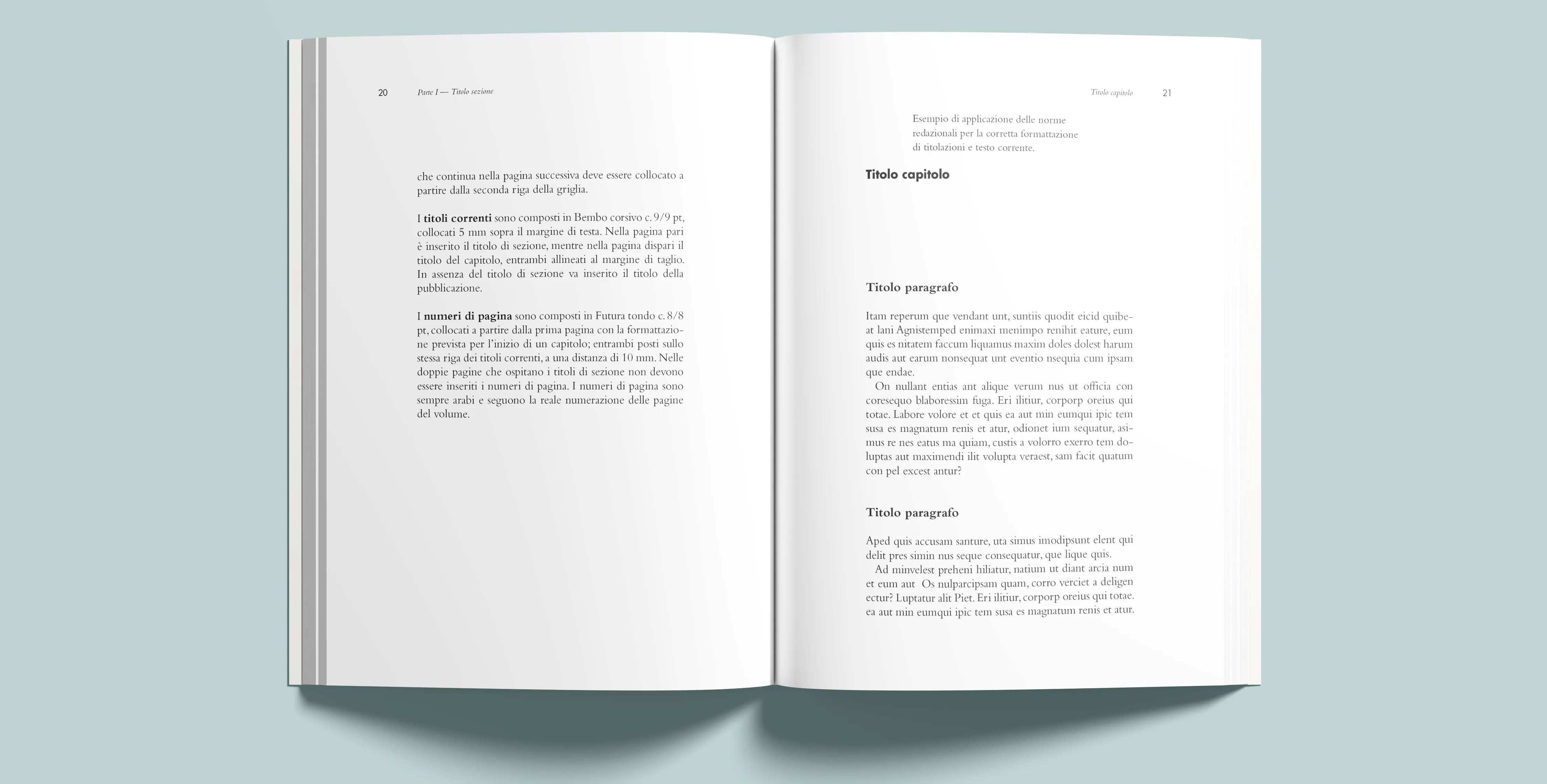 Pagina interna del manuale