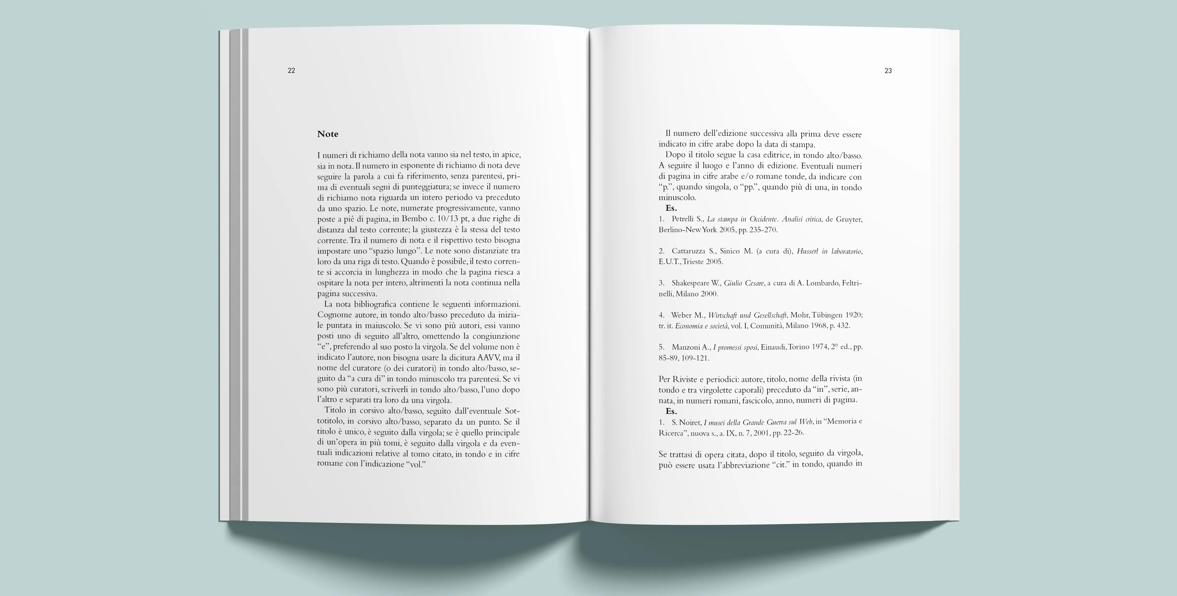 Pagina interna del manuale